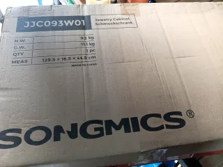 SONGMICS Armario para Joyas Espejo Joyero de Pared