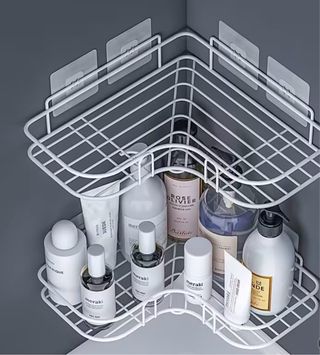 Estantería de ducha blanca