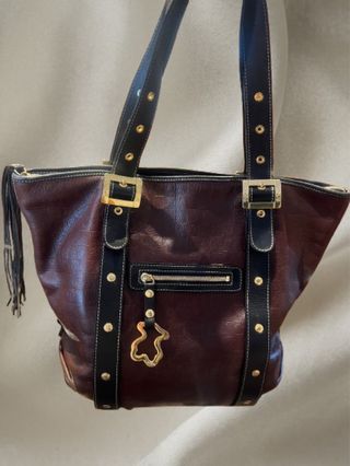 Bolso Tous Piel Marrón y Negro