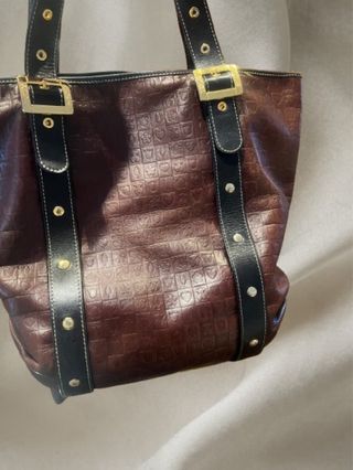 Bolso Tous Piel Marrón y Negro