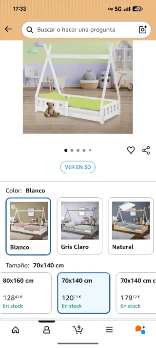 Cama Montessori 140x80