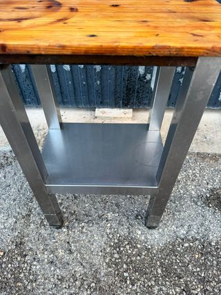 Mesa Auxiliar Industrial Madera y Metal