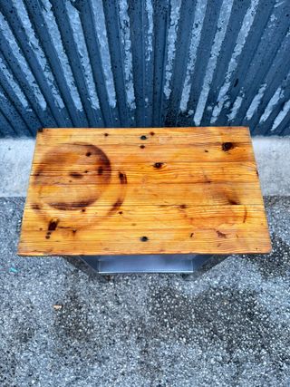 Mesa Auxiliar Industrial Madera y Metal