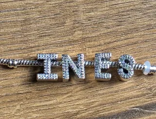 Pulsera estilo Pandora con letras DAVID