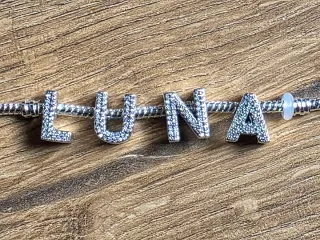 Pulsera estilo Pandora con letras DAVID