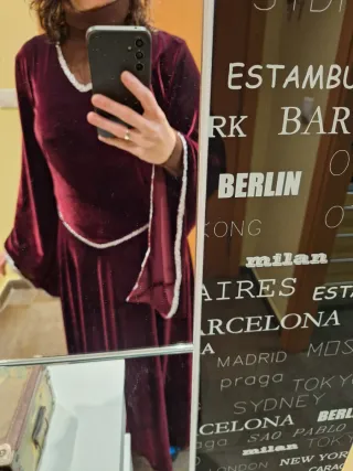 Vestido medieval terciopelo mujer