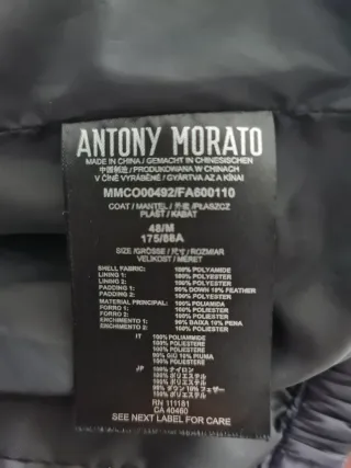 Chaqueta plumífero Antonio Morato Talla M