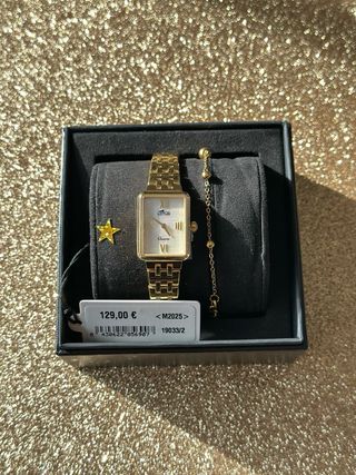 Reloj Lotus dorado con pulsera de regalo