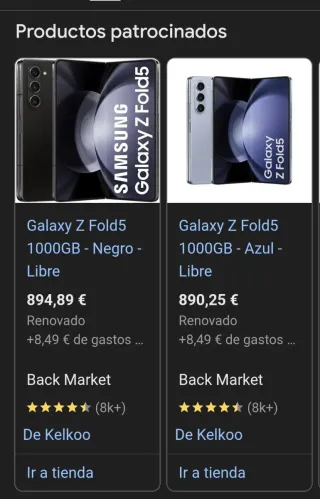 Samsung Galaxy Z Fold5 1TB + S Pen + Cargador 65 w