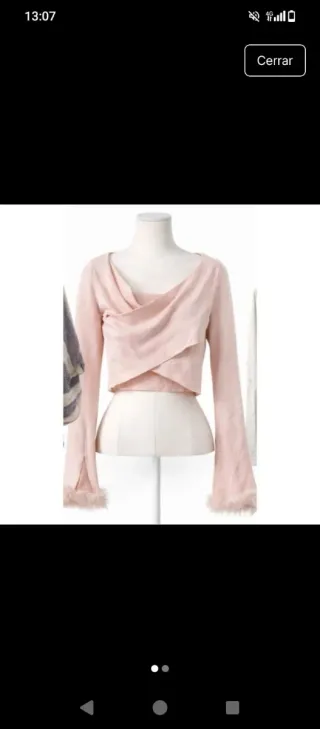 Camiseta rosa manga larga