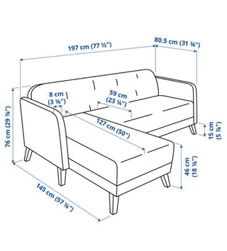 Sofá LINANAS 3 plazas chaise longue beige