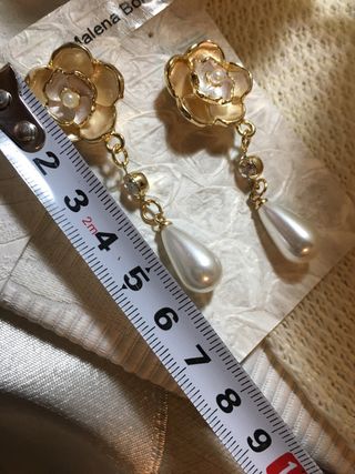 Pendientes de Novias. Malena Bonita Flor Perla