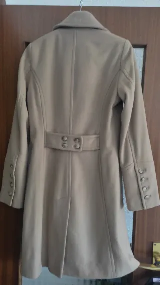 Abrigo lana y cachemir - mujer - H&M - T.36 -Camel