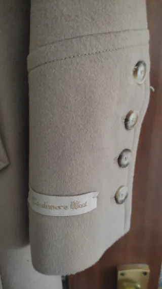 Abrigo lana y cachemir - mujer - H&M - T.36 -Camel