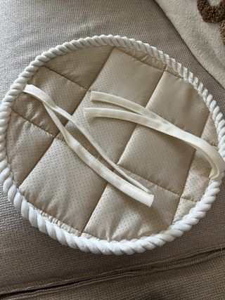 Cojín redondo estampado pata de gallo