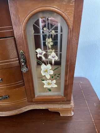 Joyero musical vintage de madera