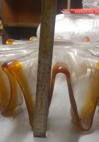 Vetro Murano per Lampada Arancio Trasparente