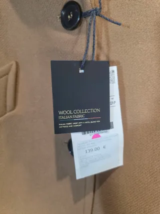 Abrigo lana cruzado Zara