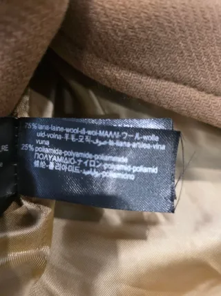 Abrigo lana cruzado Zara