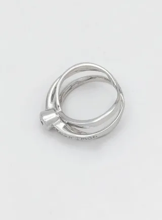 Anillo  de Oro blanco 18k con brillantes