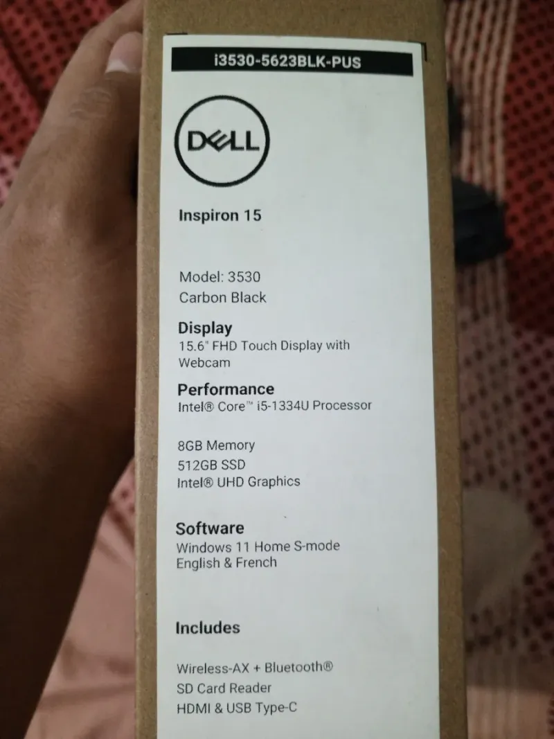 Portátil Dell Inspiron 15 Preto