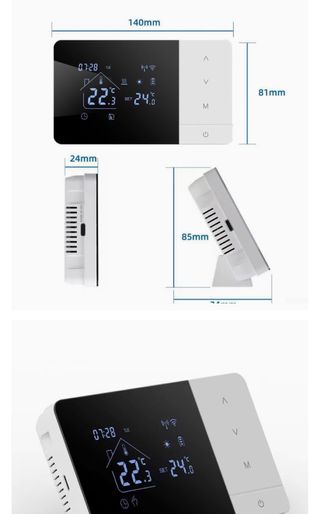 Termostato smart programmabile bianco Tuya