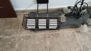 Lámpara de techo metal y cristal