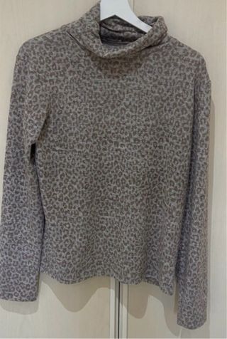 Jersey Zara leopardo cuello alto
