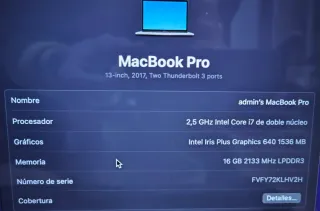 MacBook Pro 13" modelo 2017