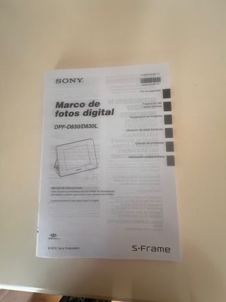 Marco Fotos Digital Sony DPF-D830L S-Frame