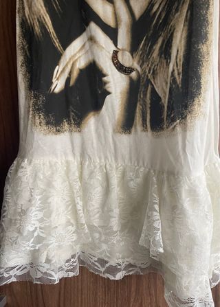 Vestido Bershka con estampado y encaje