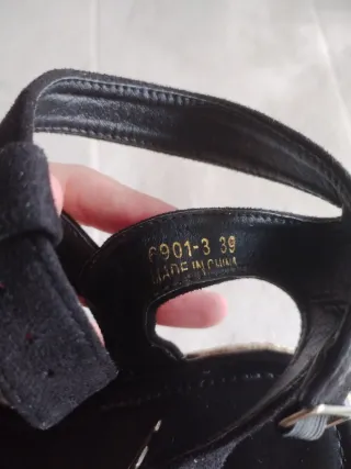 Sandalias de cuña negras verano