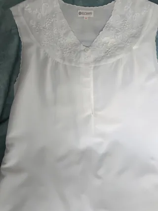 Camisón Blanco Satén Talla 38
