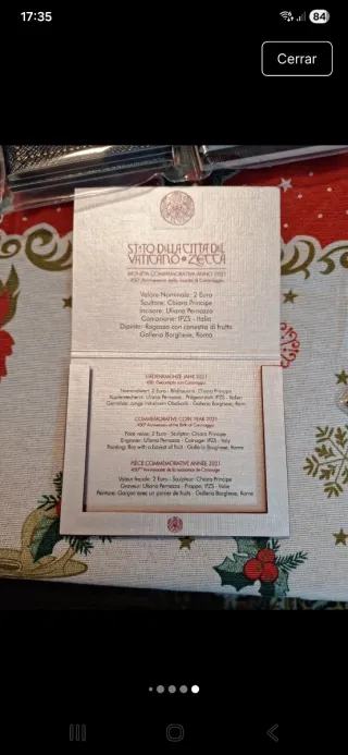 Vaticano 2021 2€ Conmemorativos (Caravaggio)