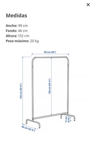 Burros de ropa Ikea beige