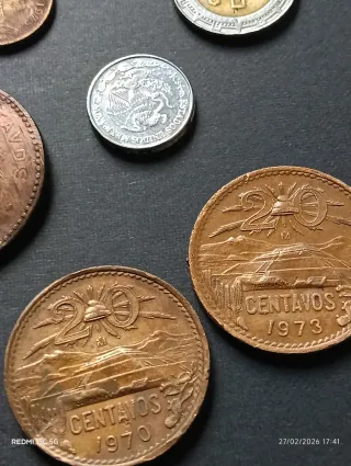 Lote de 13 Monedas Antiguas y modernas Mexicanas