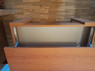 Mesa centro elevable madera nueva