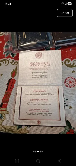 Vaticano 2021 2€ Conmemorativos (Dante)