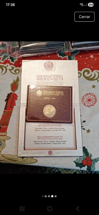 Vaticano 2021 2€ Conmemorativos (Dante)