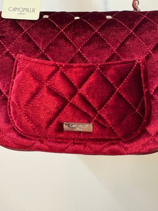 Borsa Camomilla Milano - Pochette in Velluto Rosso