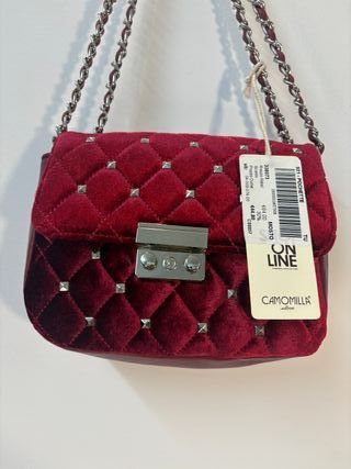 Borsa Camomilla Milano - Pochette in Velluto Rosso