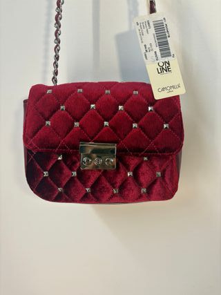 Borsa Camomilla Milano - Pochette in Velluto Rosso