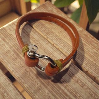 Pulsera Cuero y Acero Inoxidable