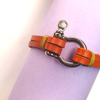 Pulsera Cuero y Acero Inoxidable