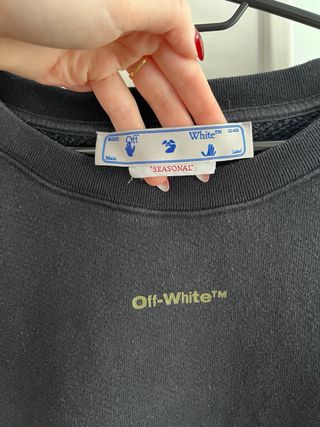 Felpa Off-White Nero Verde Militare