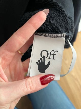 Felpa Off-White Nero Verde Militare