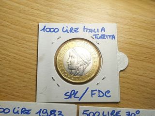 Lotto 5 Monete Italiane Lire in fior di conio
