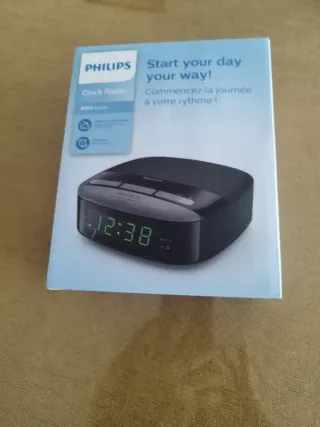 Radio Despertador Philips Negro