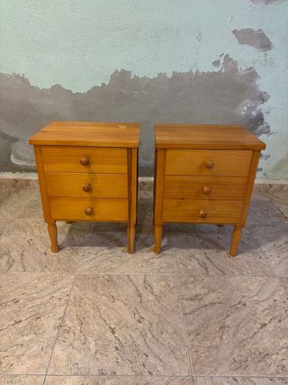 Mesitas de noche de madera (2 unidades)