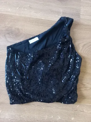 Top fiesta lentejuelas Mango Talla XS